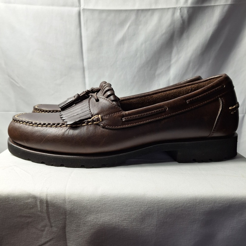 ROCKPORT Kiltie Tassel Loafer Men Sz 11.5M Brown Leather Slip-On Comfort DMX EUC - Picture 5 of 10